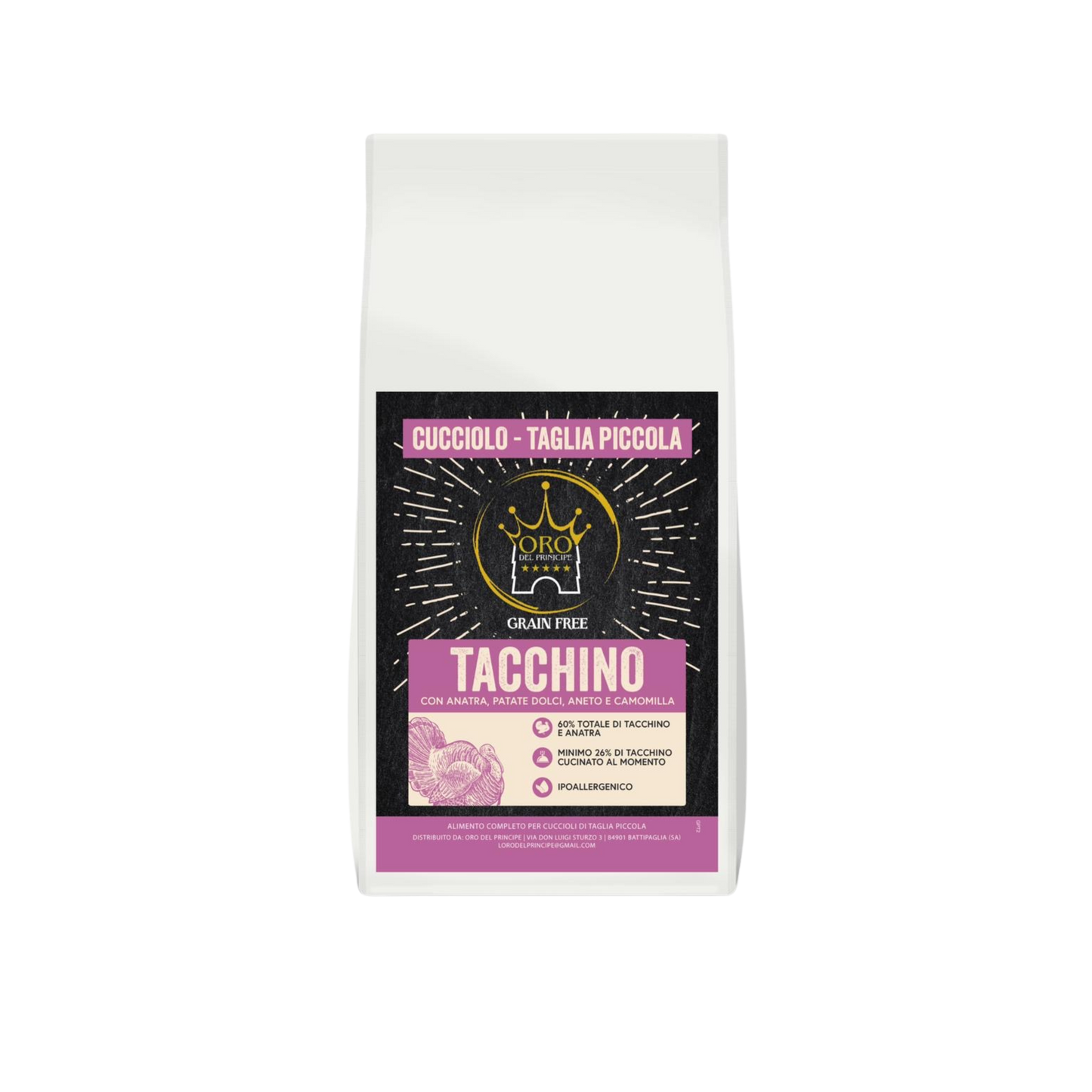 Tacchino con Anatra - Cucciolo - Taglia piccola (Grain Free)